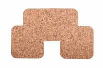 Dekorativer Korkuntersetzer quadratisch groß 30/30 cm Satz von 4 Stück - 2