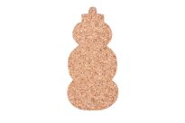 Weihnachtsschmuck aus Kork natürliche „Schneemann“-Satz von 4 Stück - 4