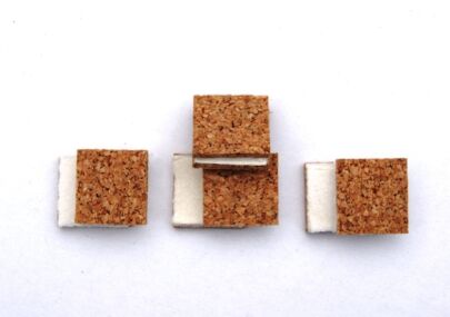 Kork-Abstandshalter 30x30x3mm + 2mm PVC-Schaum
