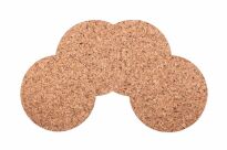 Dekorativer Korkuntersetzer rund groß 30cm Satz von 4 Stück - 3